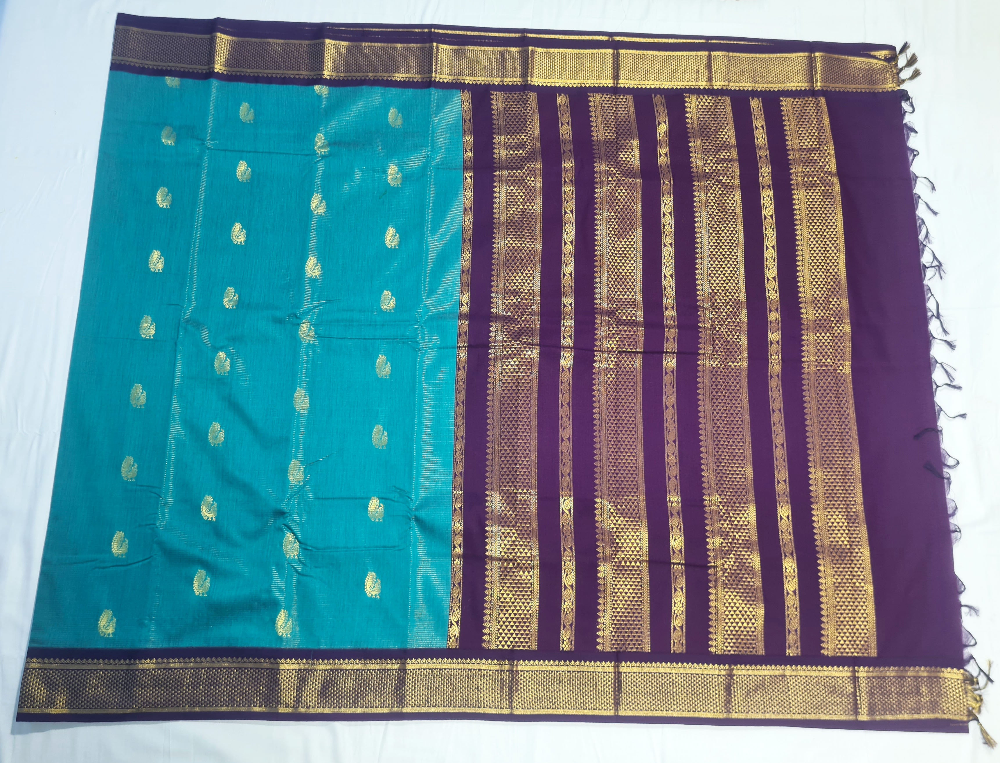 Kanchipuram Agarlic Cotton Sarees