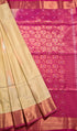 Kanchi Vegan Silk Saree With Contrast Blouse and Rich Jari Pallu