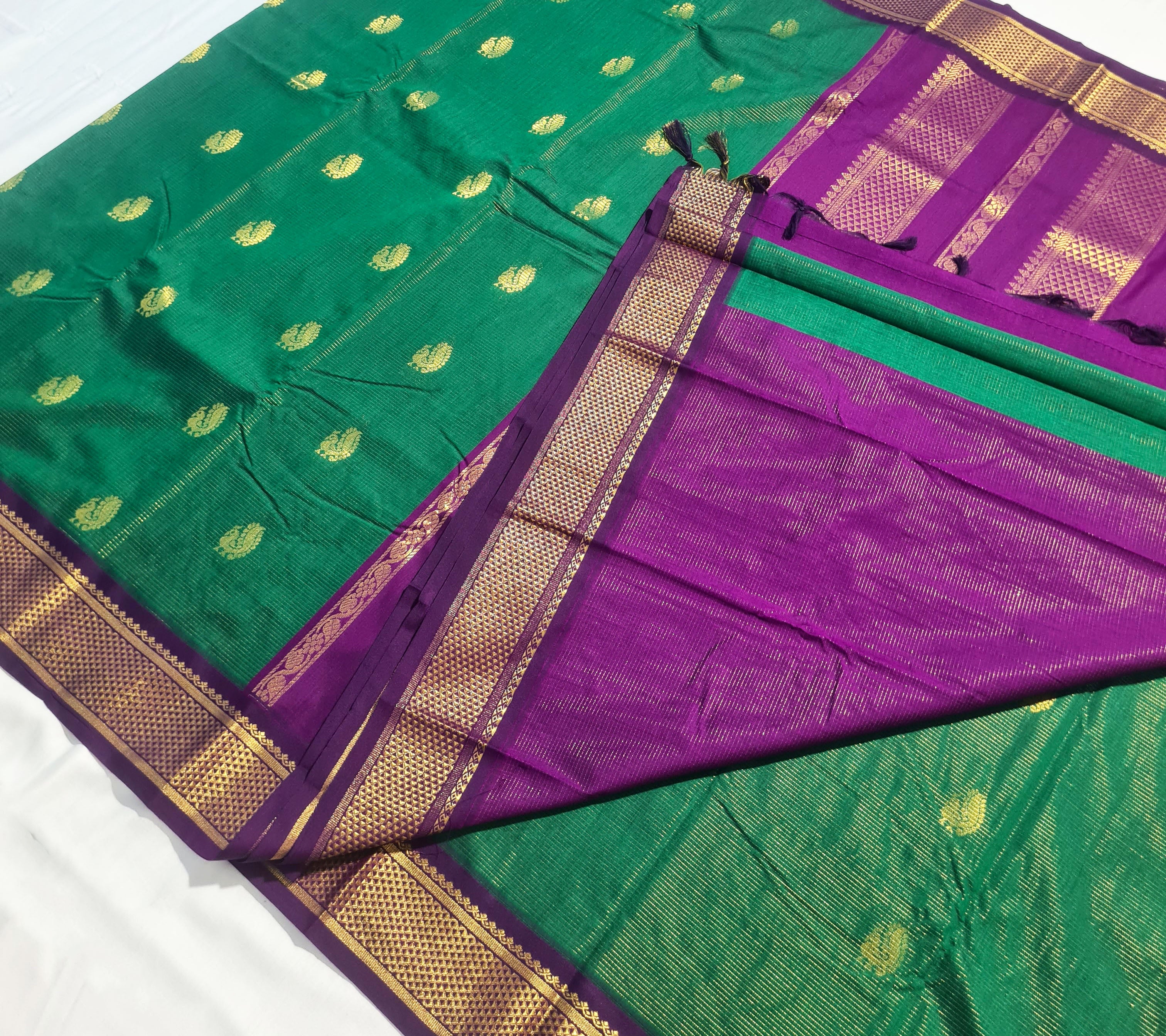 Kanchipuram Agarlic Cotton Sarees