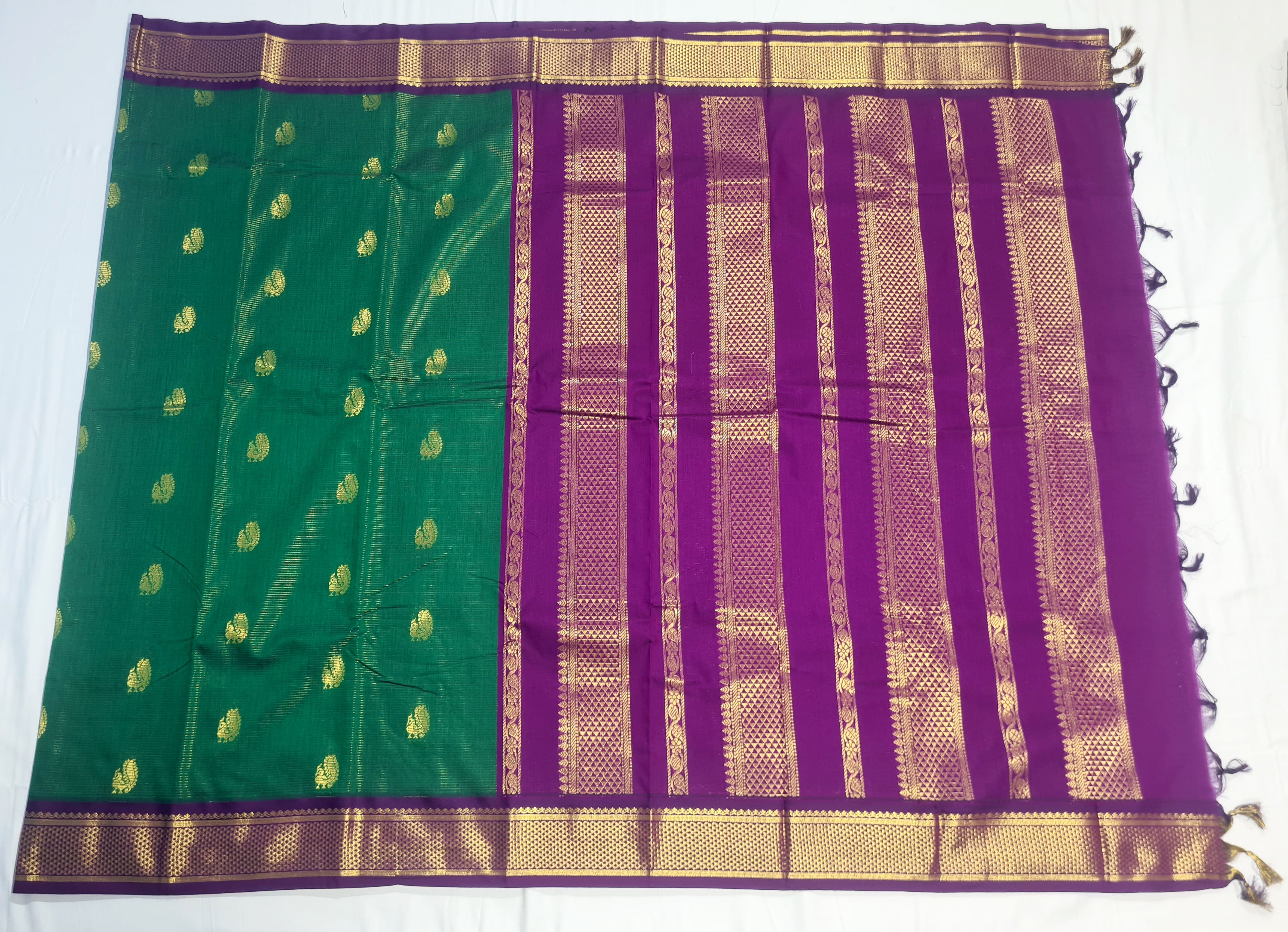 Kanchipuram Agarlic Cotton Sarees