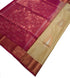Kanchi Vegan Silk Saree With Contrast Blouse and Rich Jari Pallu