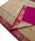 Kanchi Vegan Silk Saree With Contrast Blouse and Rich Jari Pallu