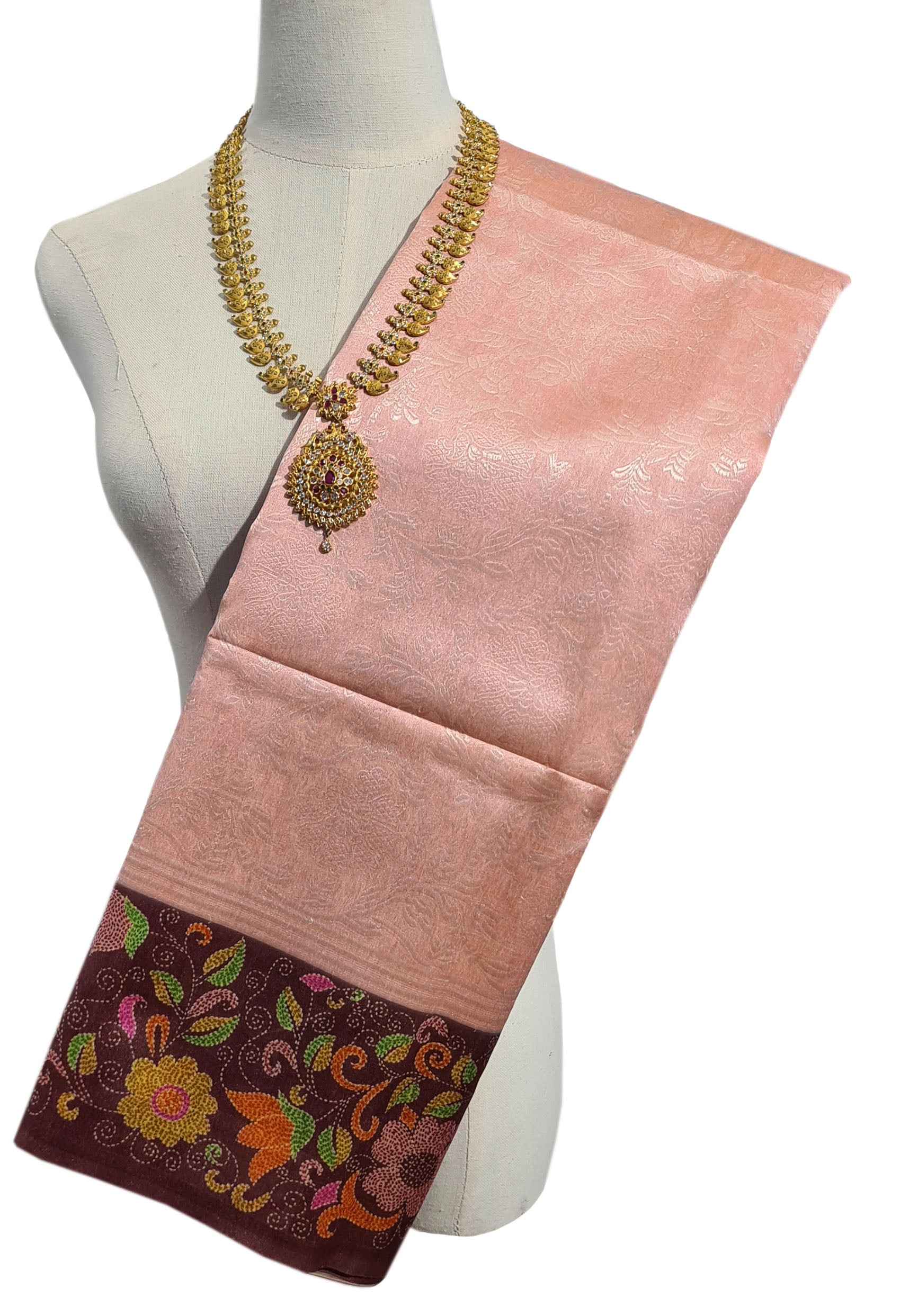 Semi Tussar Antic Design Sarees
