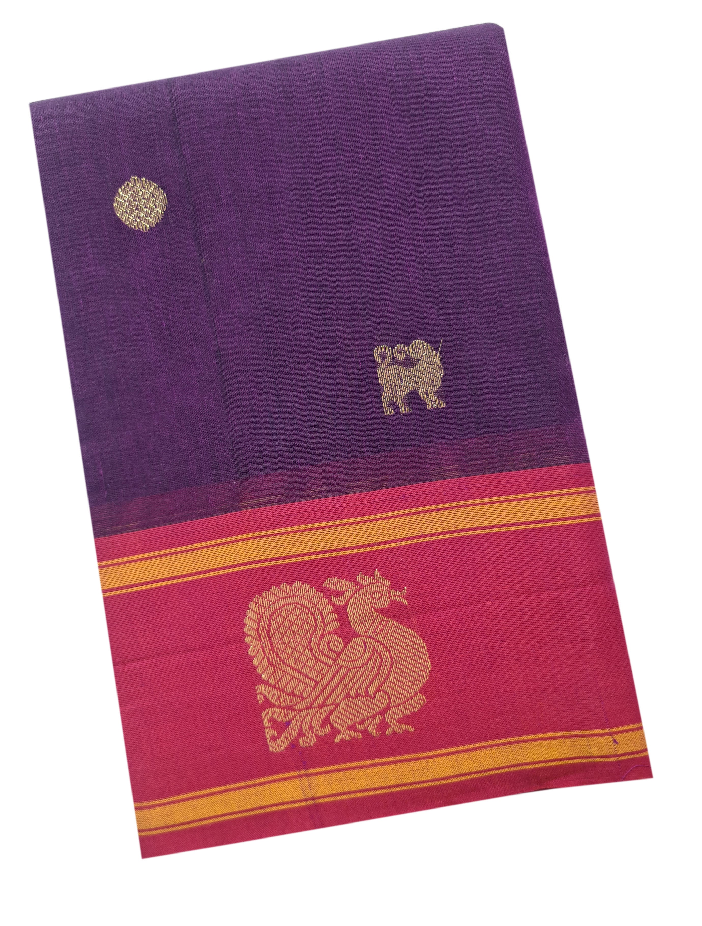Semi Handloom Rich Pallu Cotton Sarees