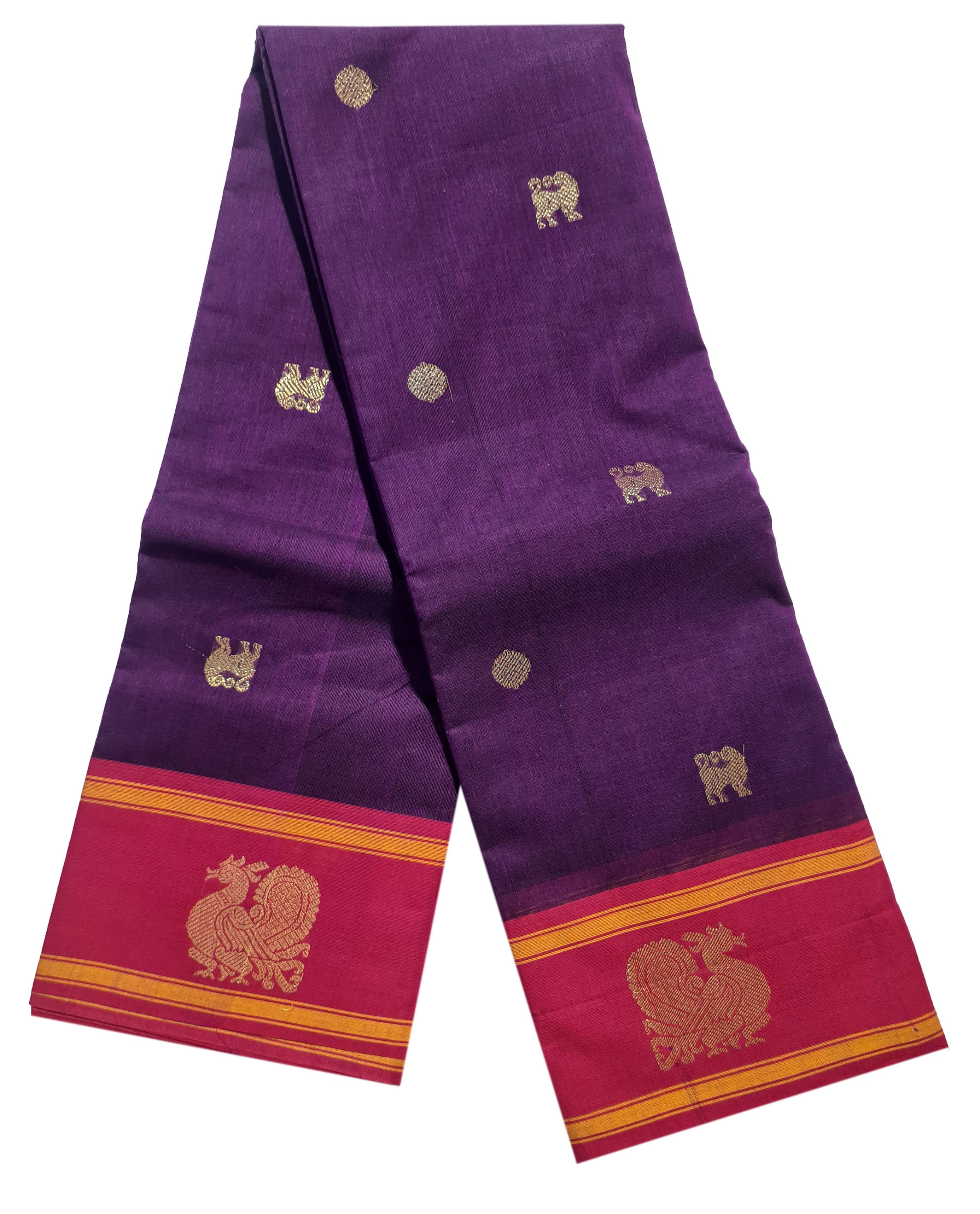 Semi Handloom Rich Pallu Cotton Sarees