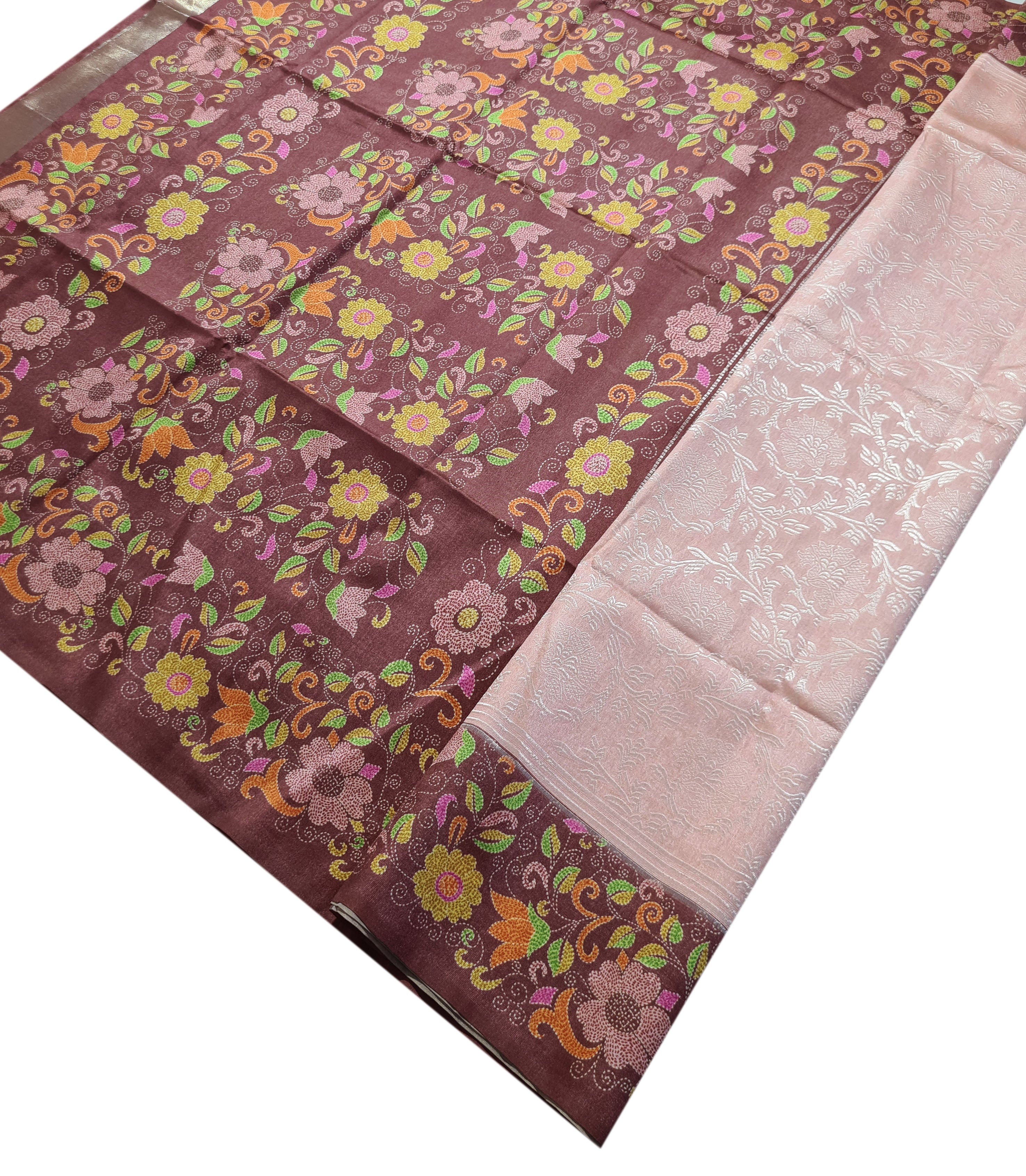 Semi Tussar Antic Design Sarees