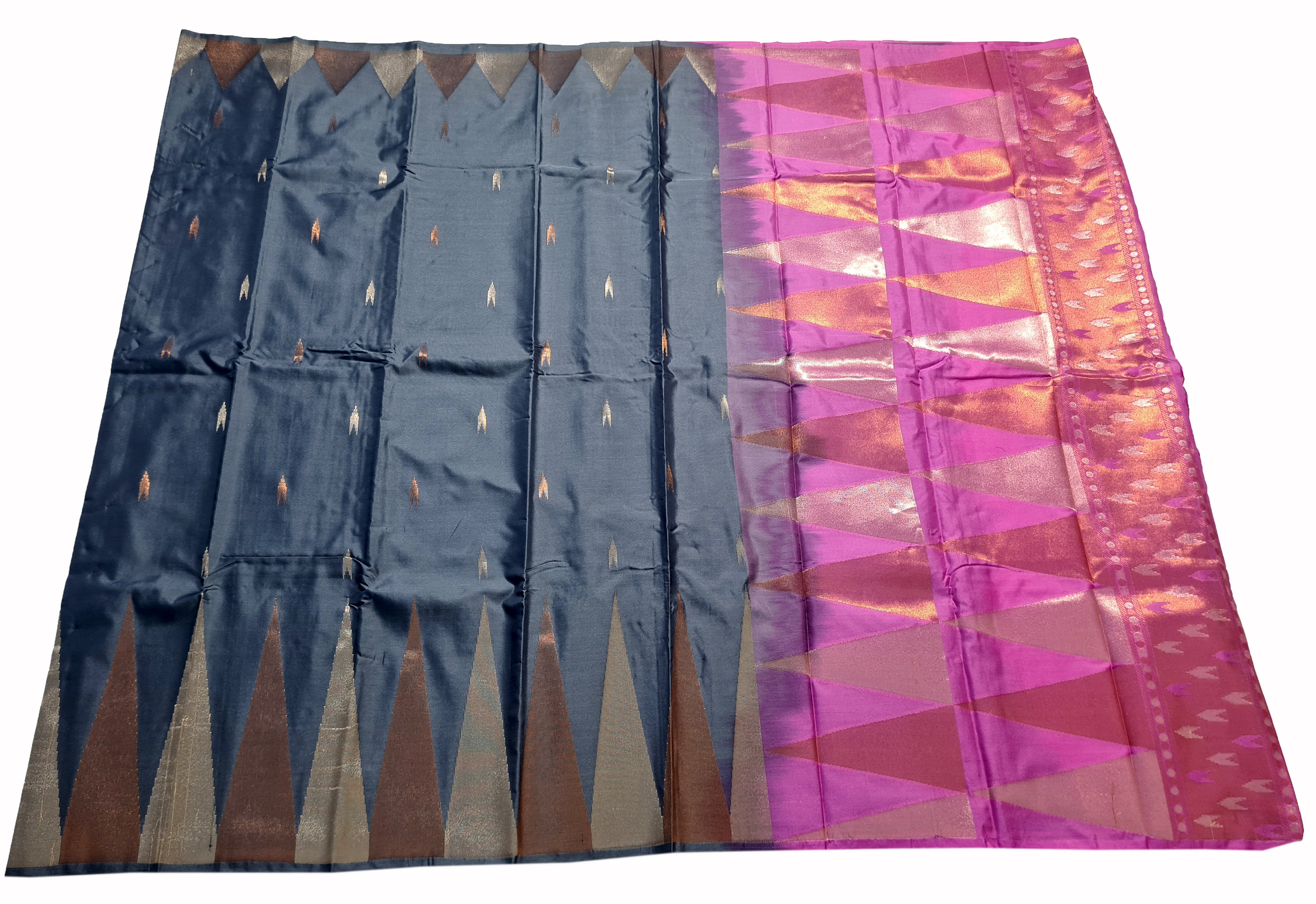 Vegan Soft Temple Border Sarees