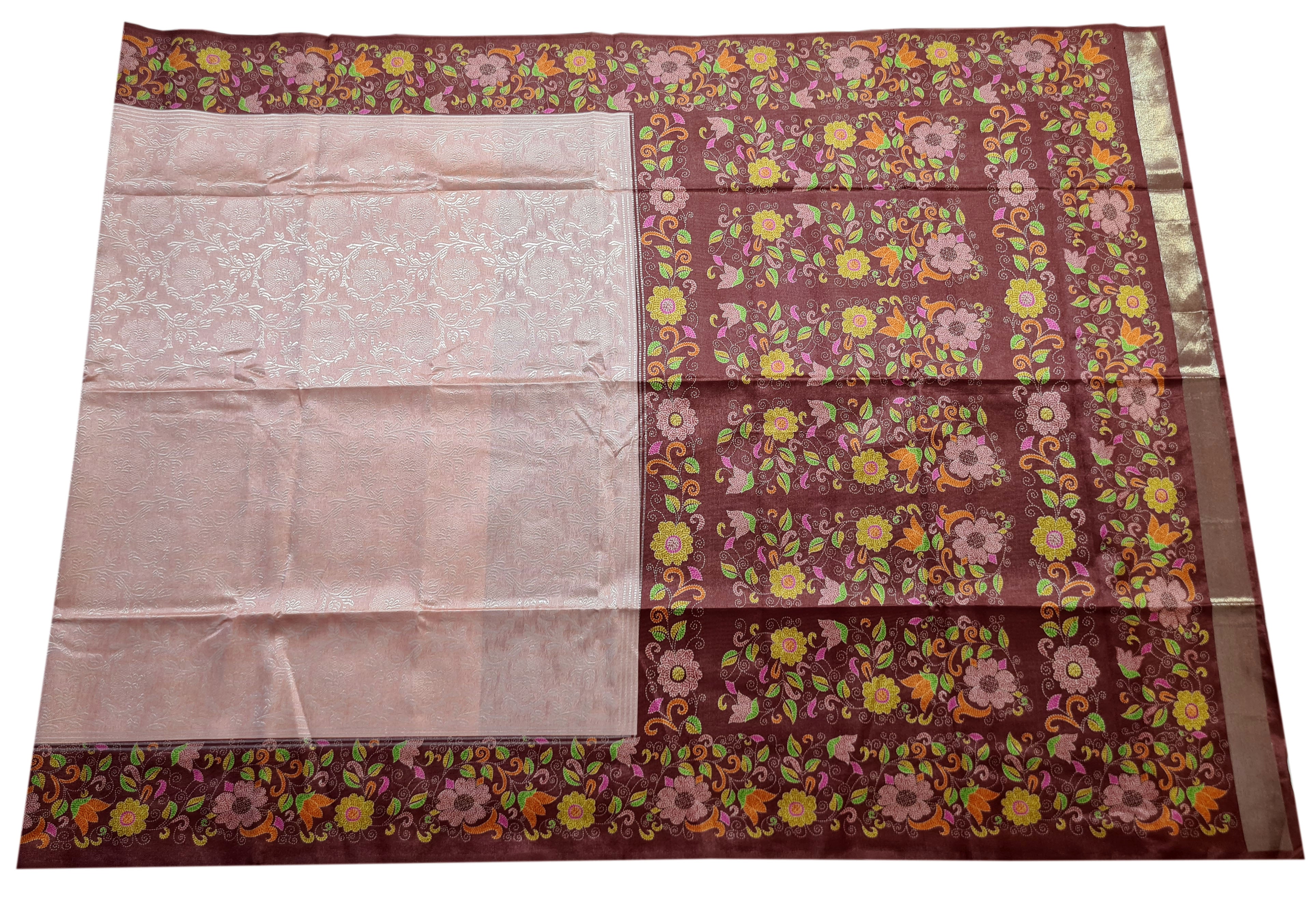 Semi Tussar Antic Design Sarees