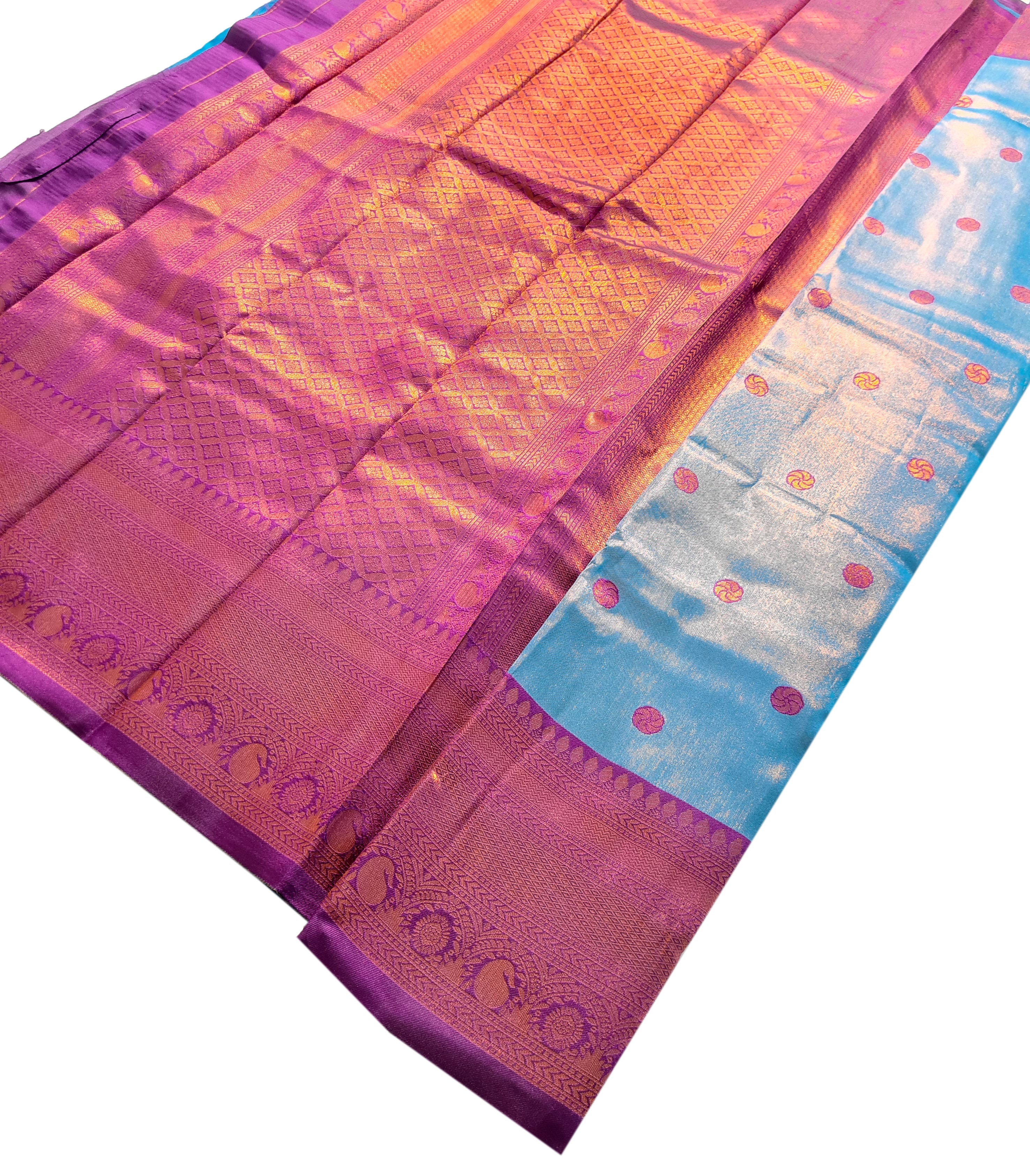 Antique Zari Butta Silk Saree