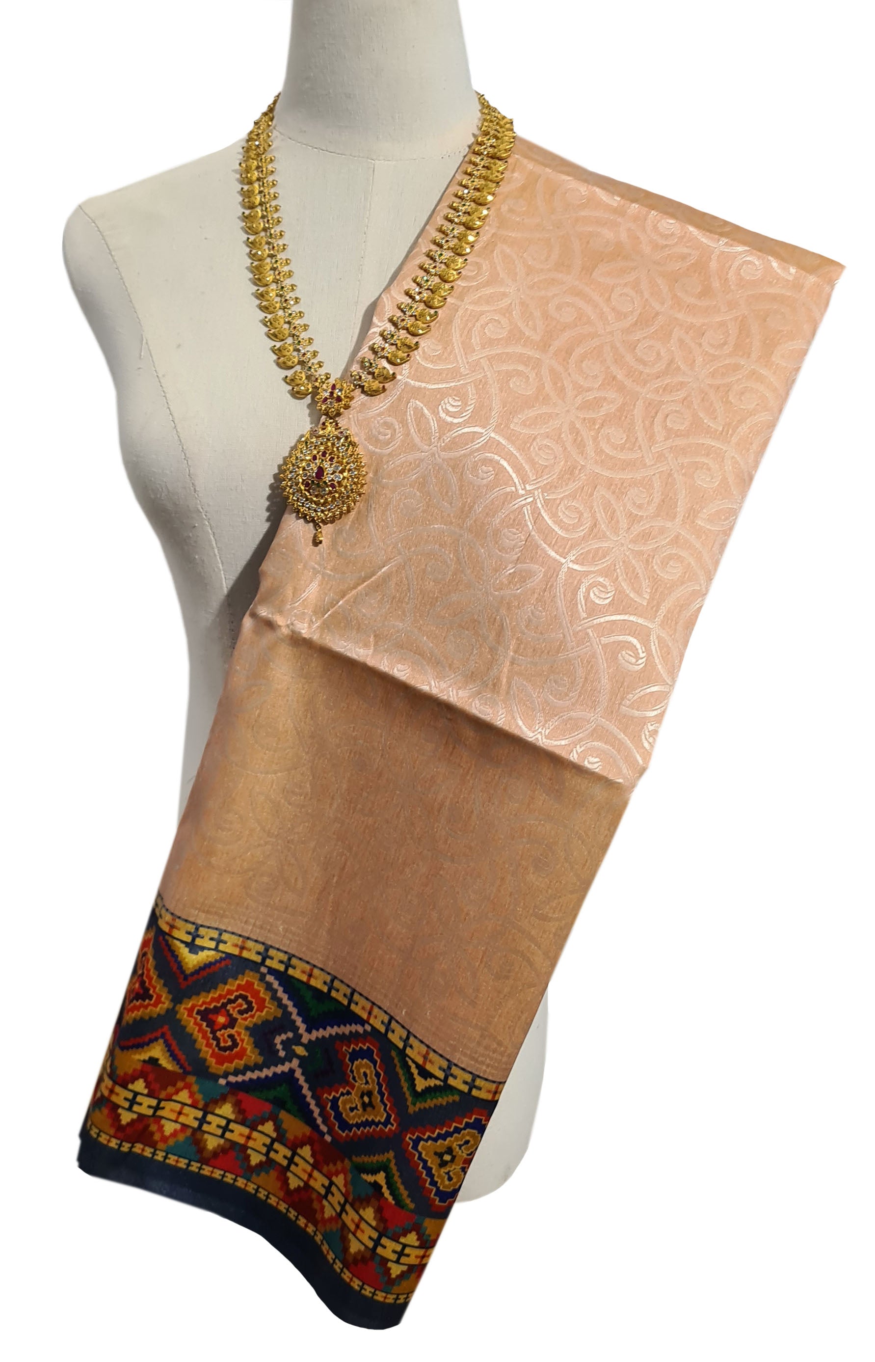 Semi Tussar  Antic Design Sarees