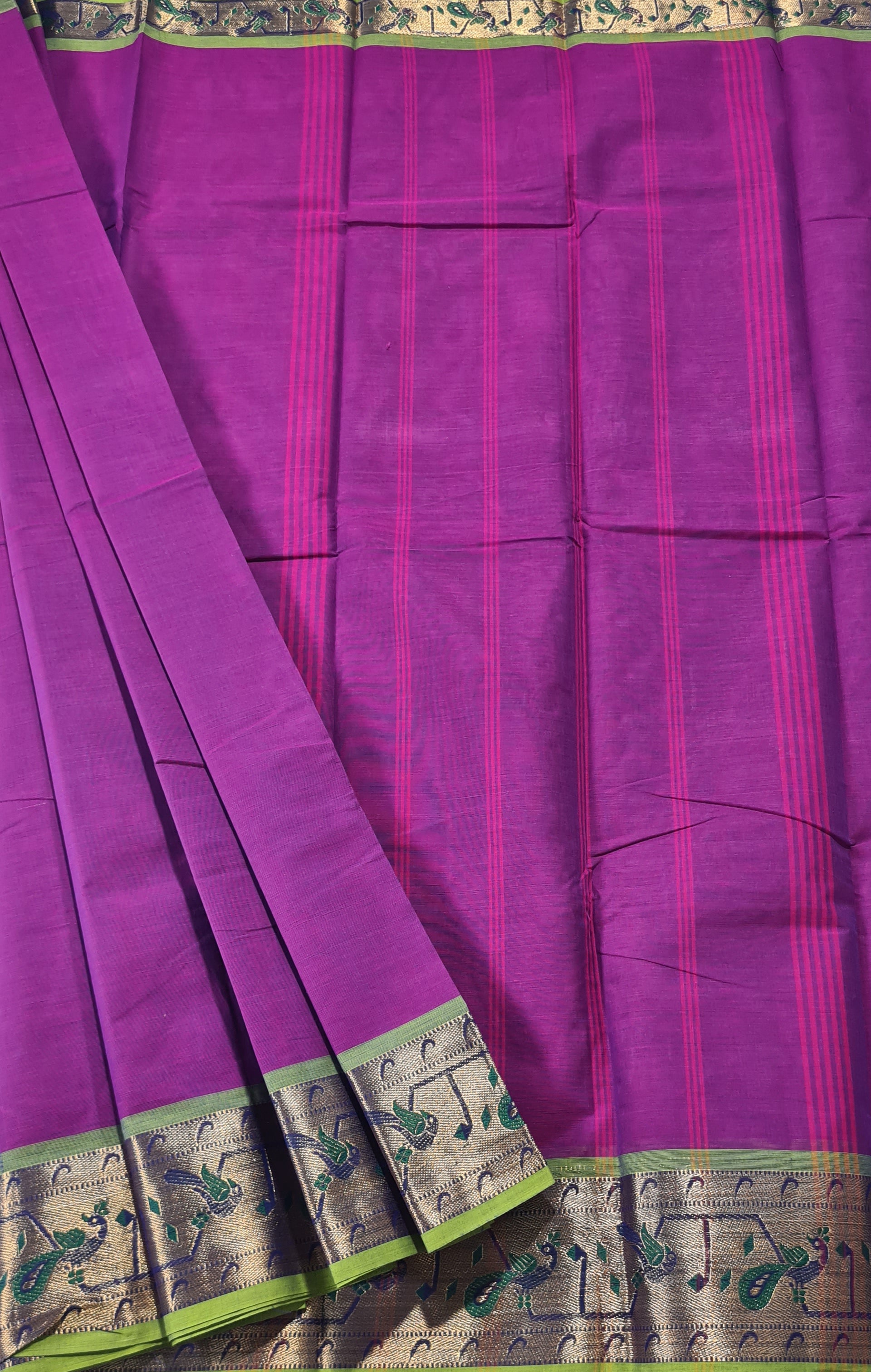 Kanchipuram Pure Silk Cotton Saree with Blouse
