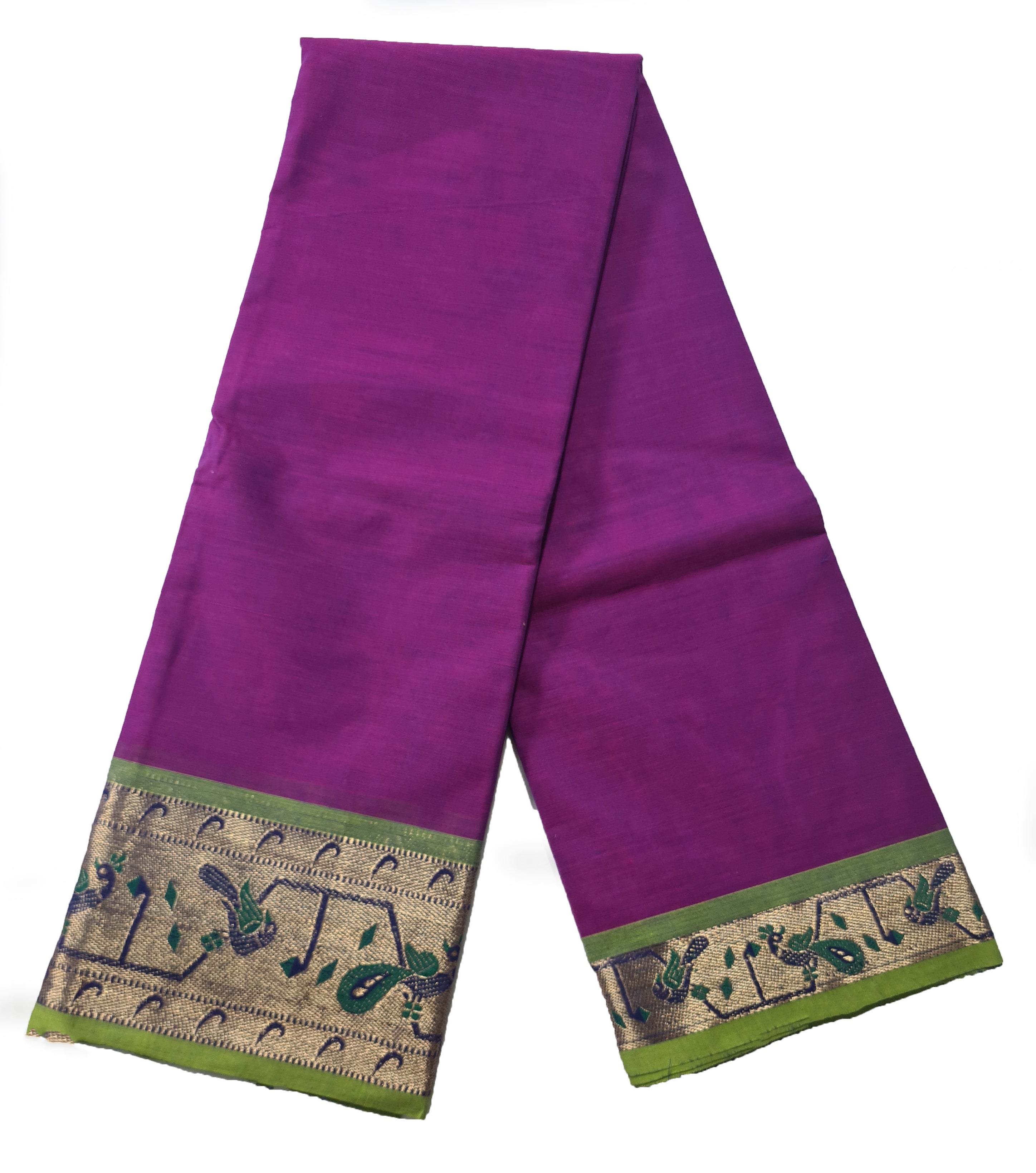 Kanchipuram Pure Silk Cotton Saree with Blouse