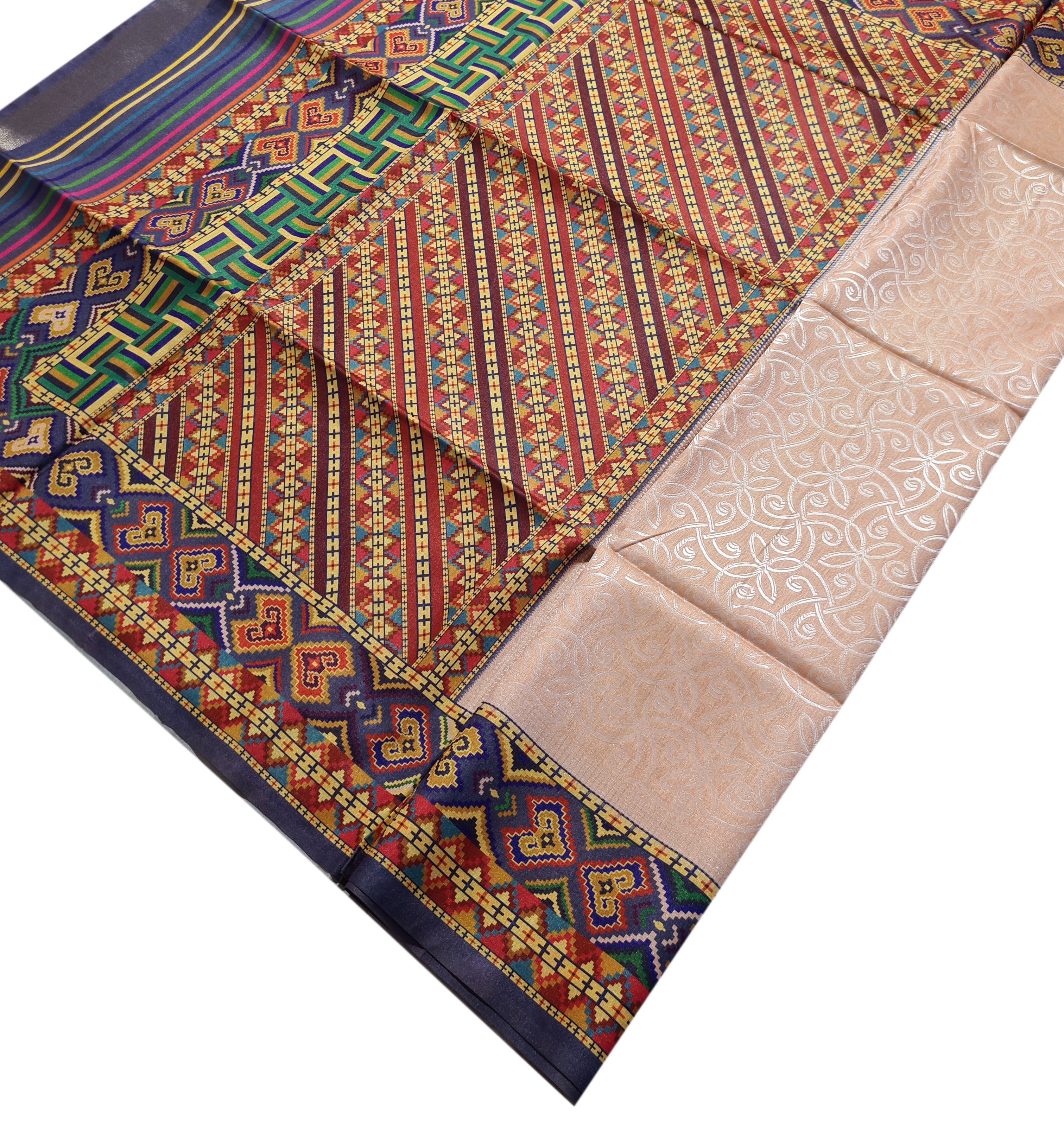 Semi Tussar  Antic Design Sarees