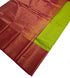 Kanchi Vegan Silk Saree With Contrast Blouse and Rich Jari Pallu