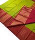 Kanchi Vegan Silk Saree With Contrast Blouse and Rich Jari Pallu