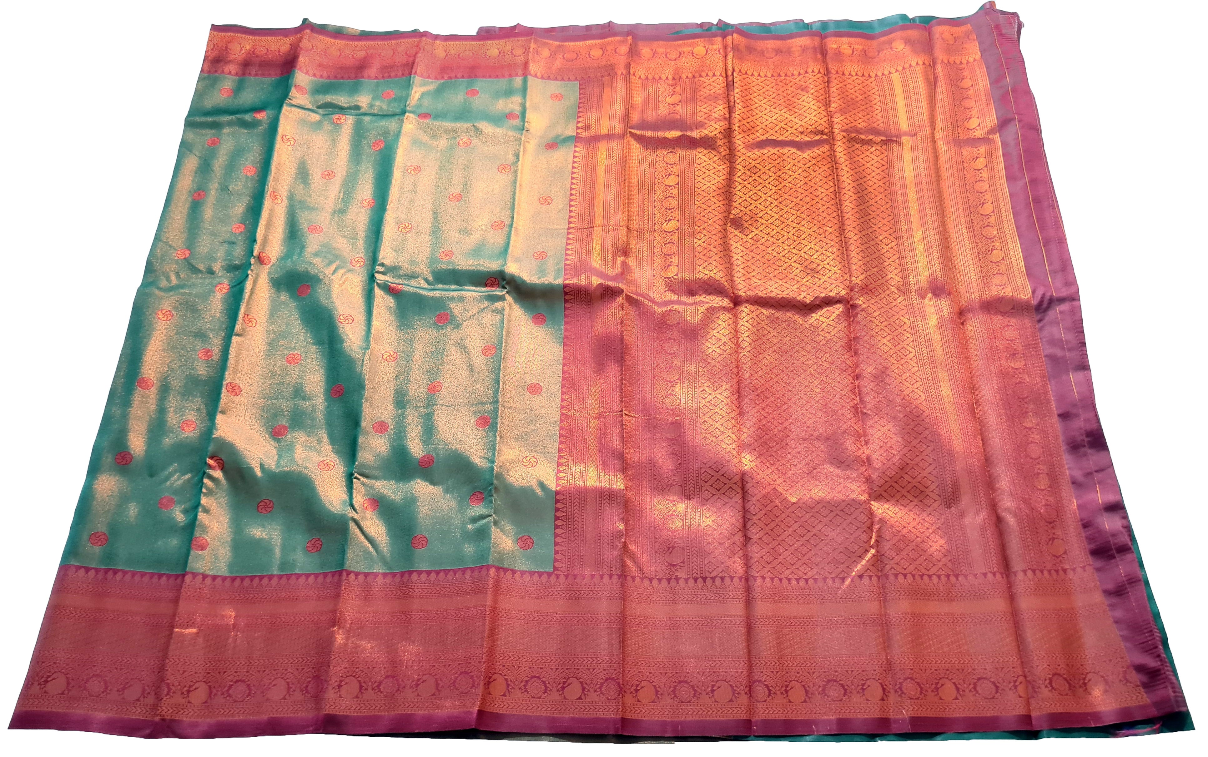 Antique Zari Butta Silk Saree