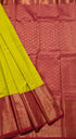 Kanchi Vegan Silk Saree With Contrast Blouse and Rich Jari Pallu