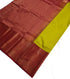 Kanchi Vegan Silk Saree With Contrast Blouse and Rich Jari Pallu