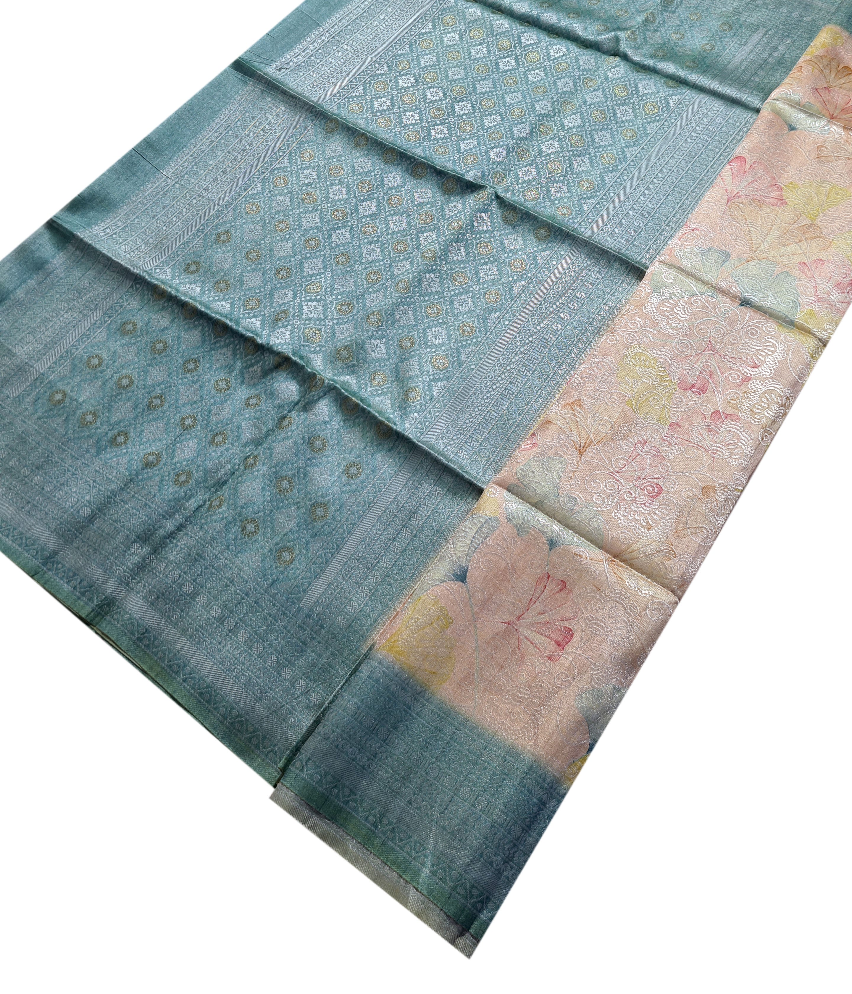 Semi Tussar Antic Design Sarees