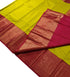 Kanchi Vegan Silk Saree With Contrast Blouse and Rich Jari Pallu