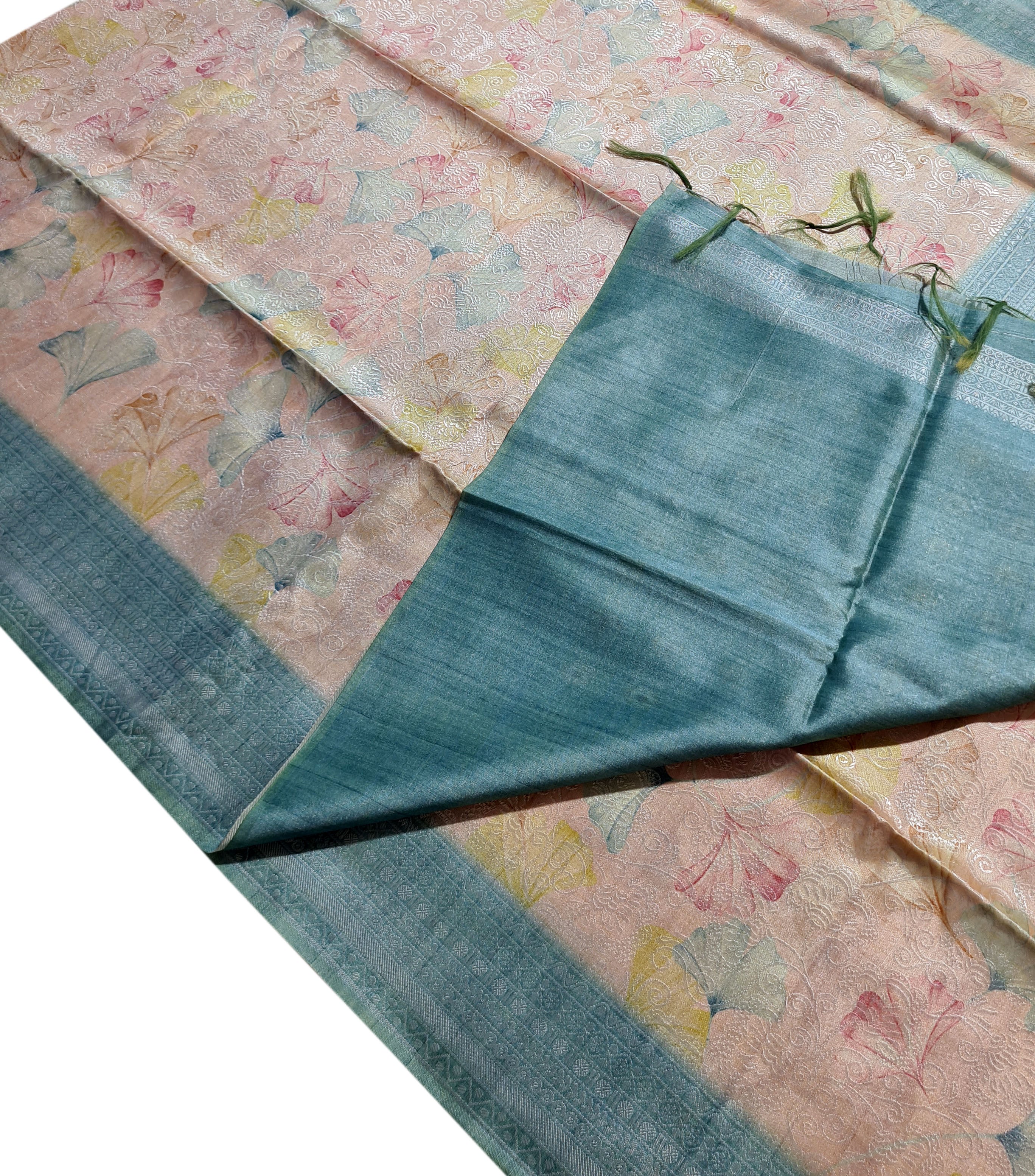Semi Tussar Antic Design Sarees