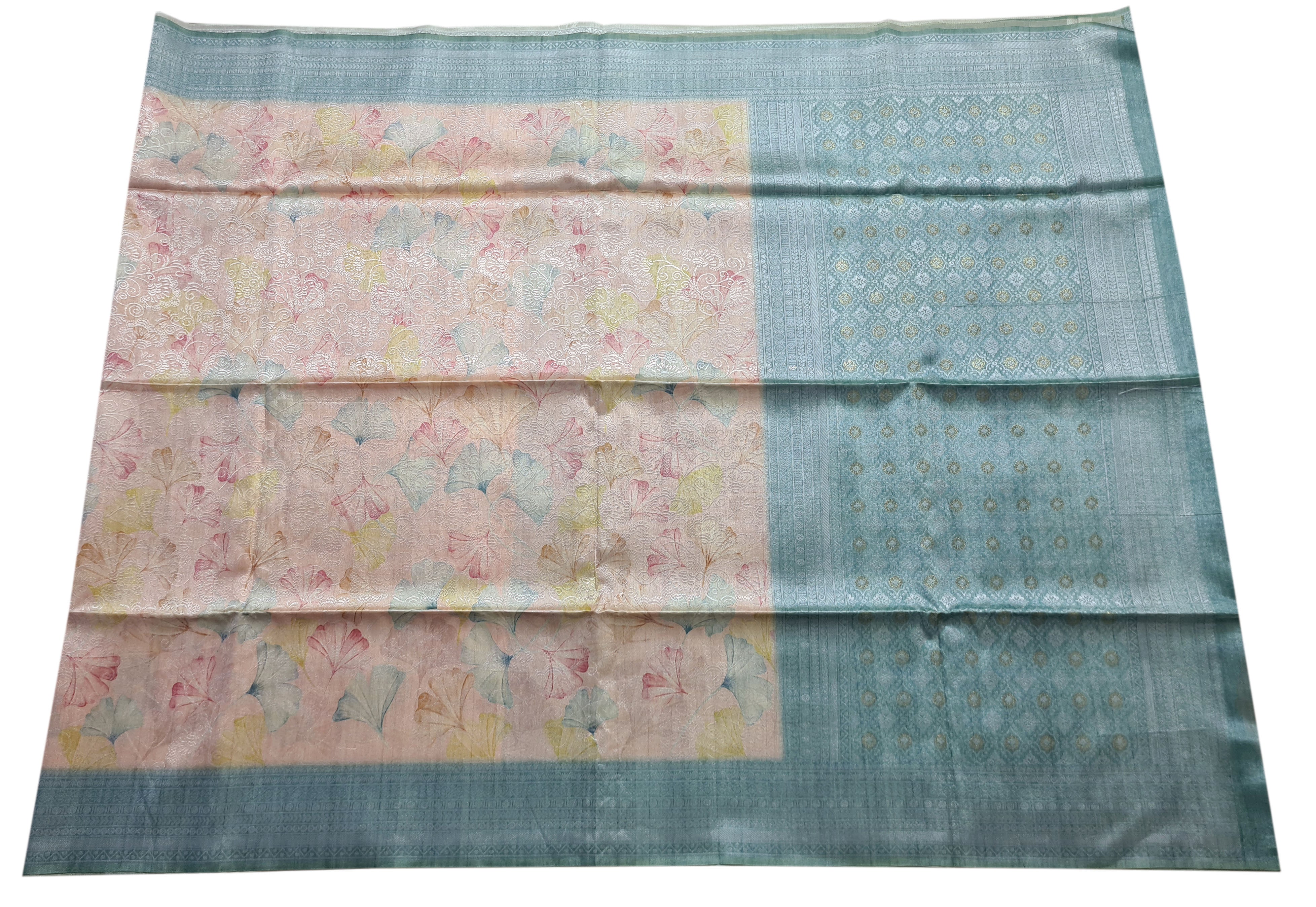 Semi Tussar Antic Design Sarees