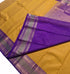 Kanchi Vegan Silk Saree With Contrast Blouse and Rich Jari Pallu