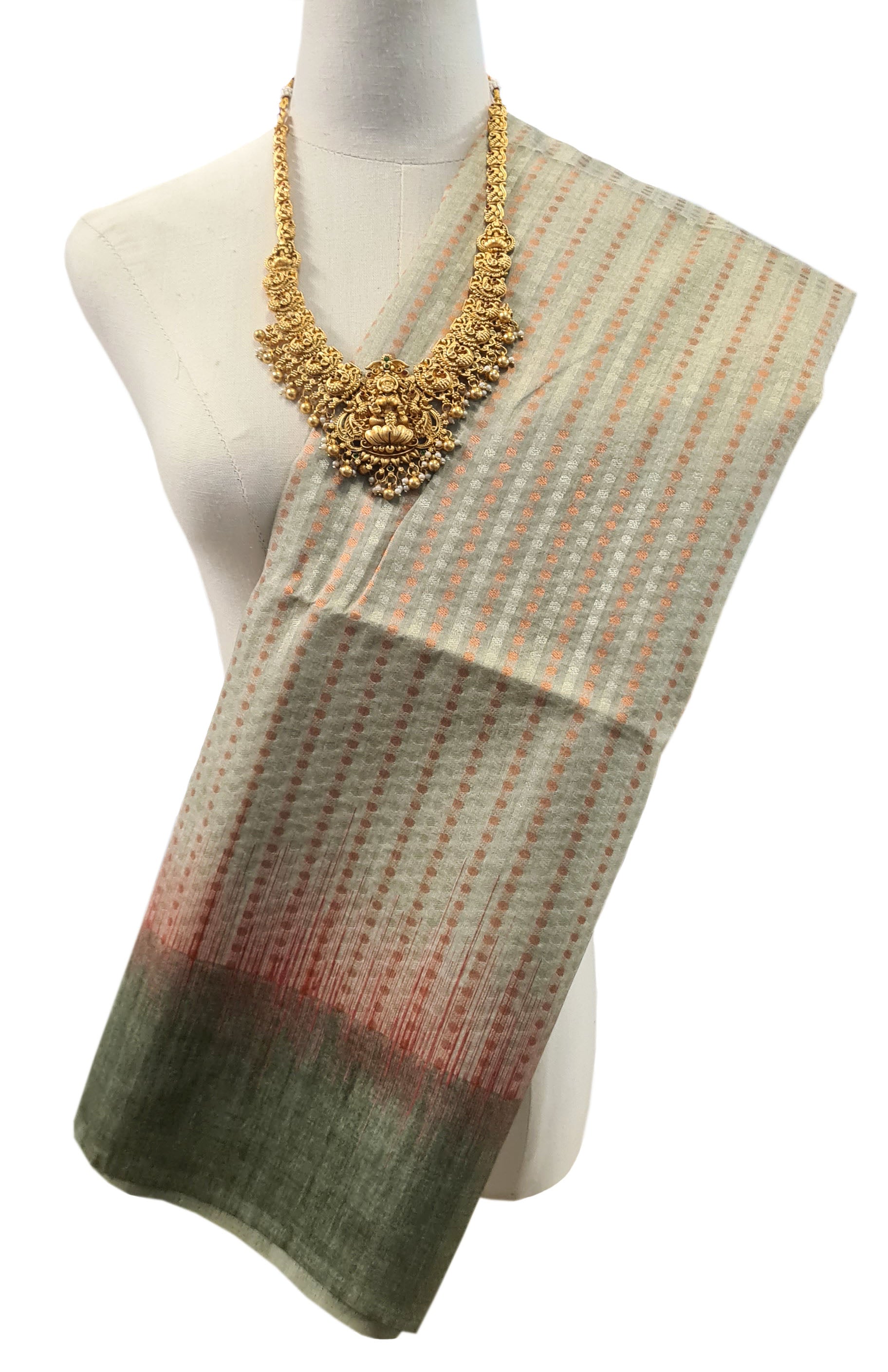 Semi Tussar Antic Design Sarees