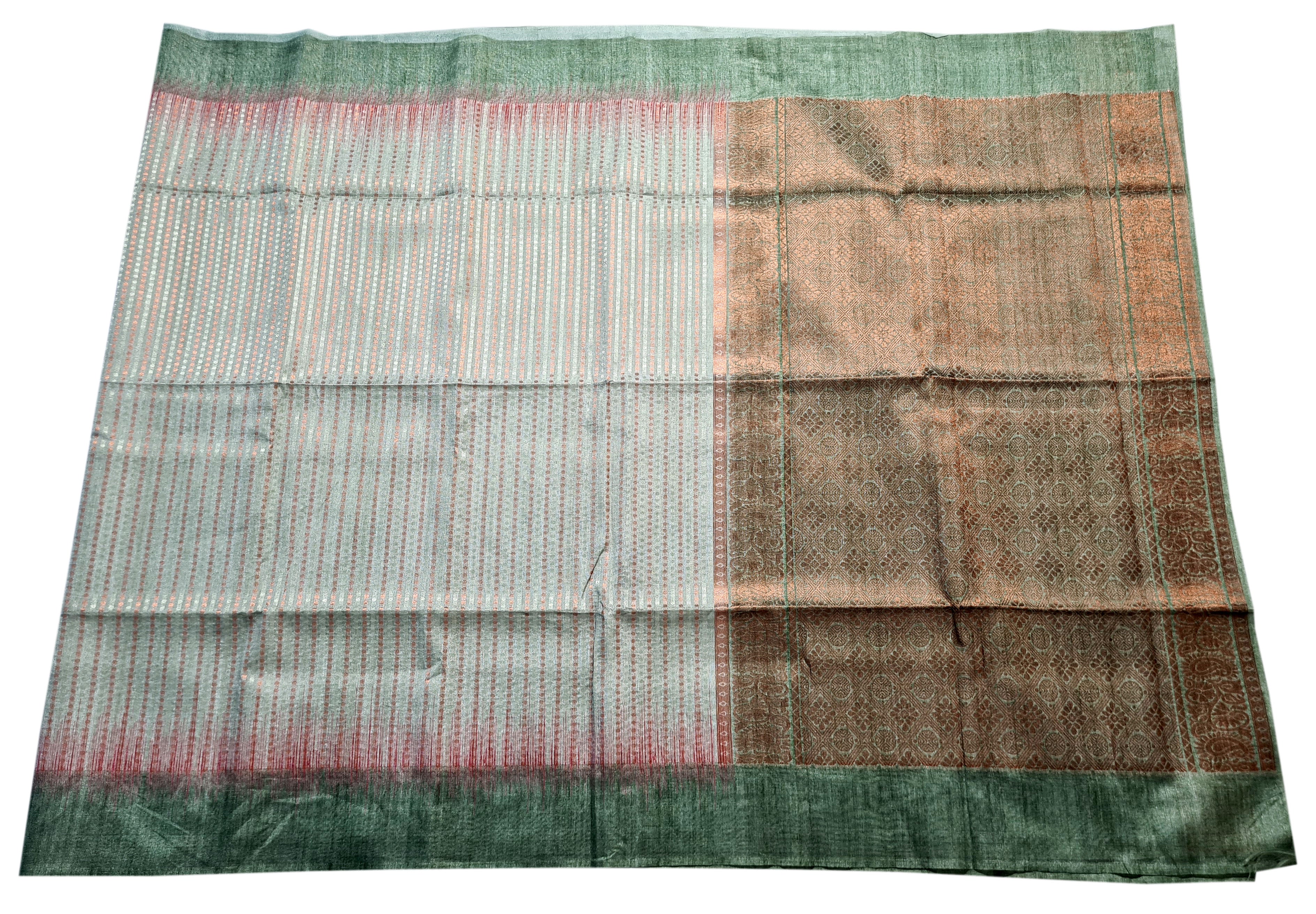 Semi Tussar Antic Design Sarees