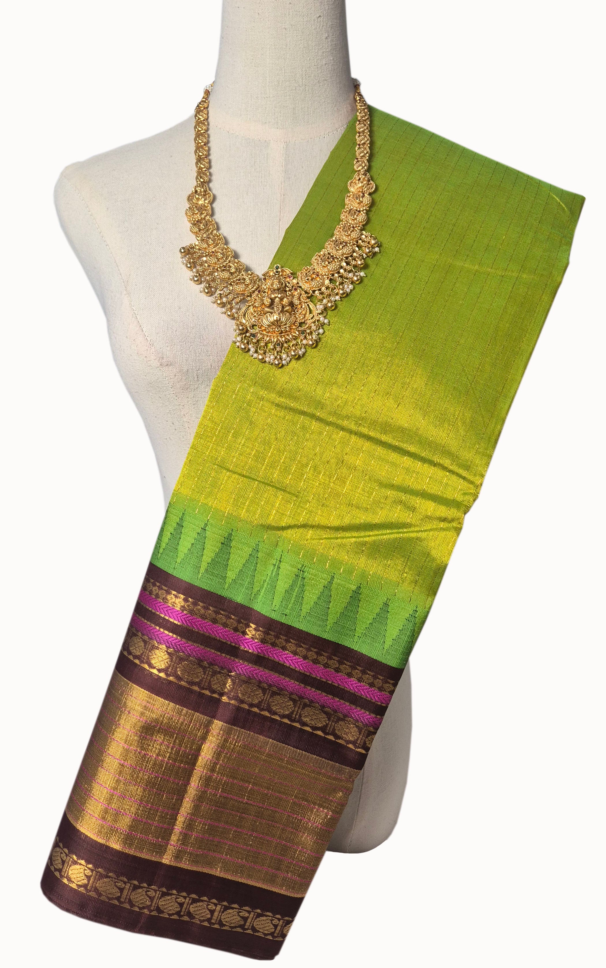 Korvai Kanchipuram Pure Silk Cotton Saree