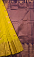 Kanchi Vegan Silk Saree With Contrast Blouse and Rich Jari Pallu