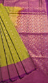 Kanchi Vegan Silk Saree With Contrast Blouse and Rich Jari Pallu