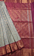 Kanchi Vegan Silk Saree With Contrast Blouse and Rich Jari Pallu