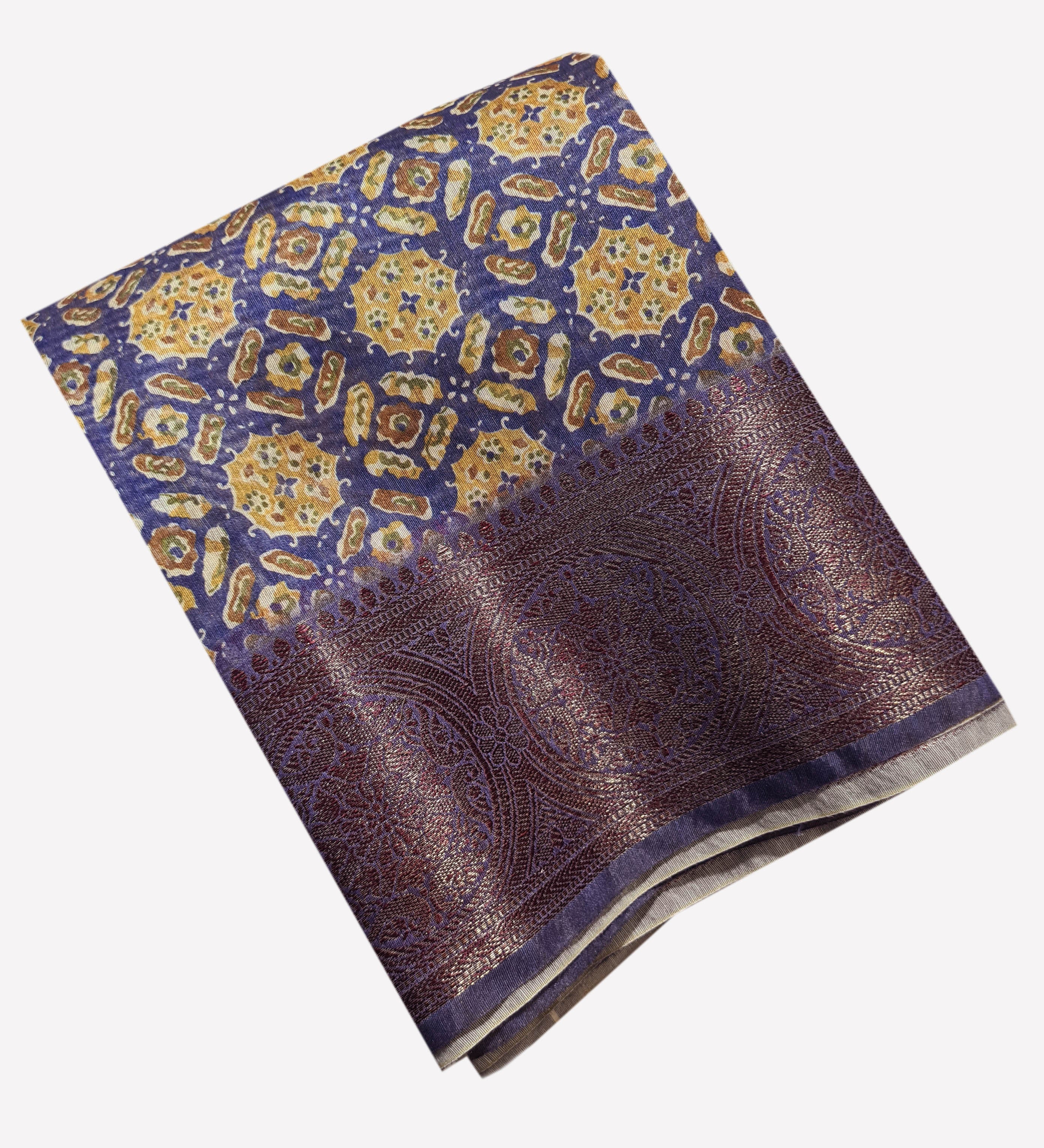 Semi Tussar Antic Design Sarees