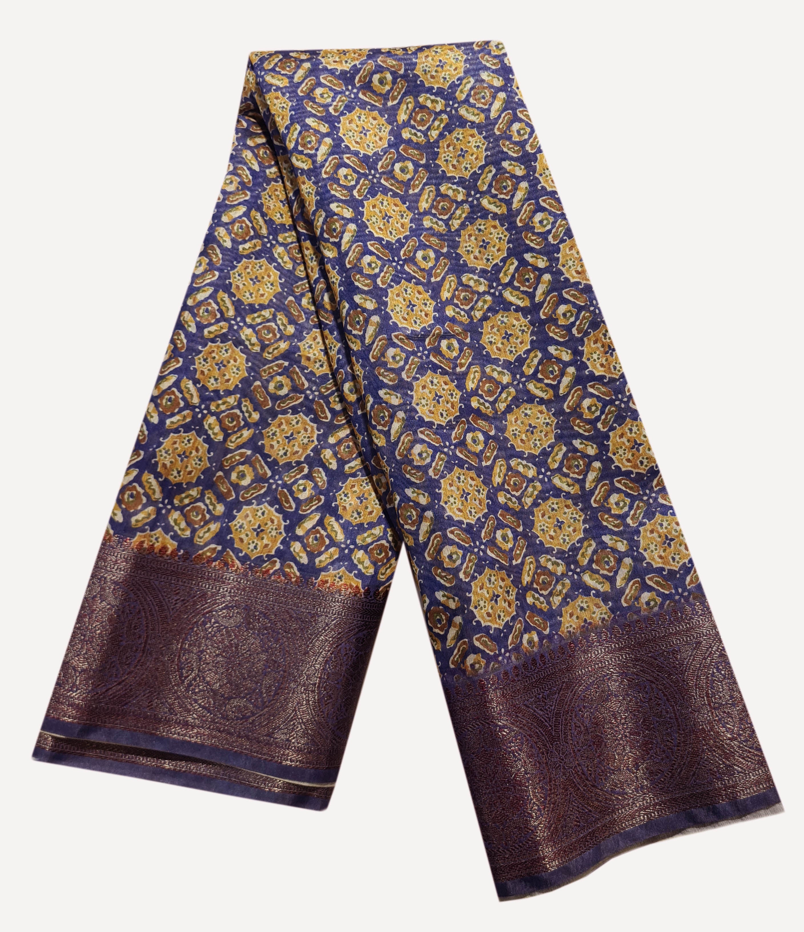 Semi Tussar Antic Design Sarees