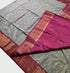 Kanchi Vegan Silk Saree With Contrast Blouse and Rich Jari Pallu