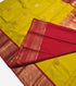 Kanchi Vegan Silk Saree With Contrast Blouse and Rich Jari Pallu