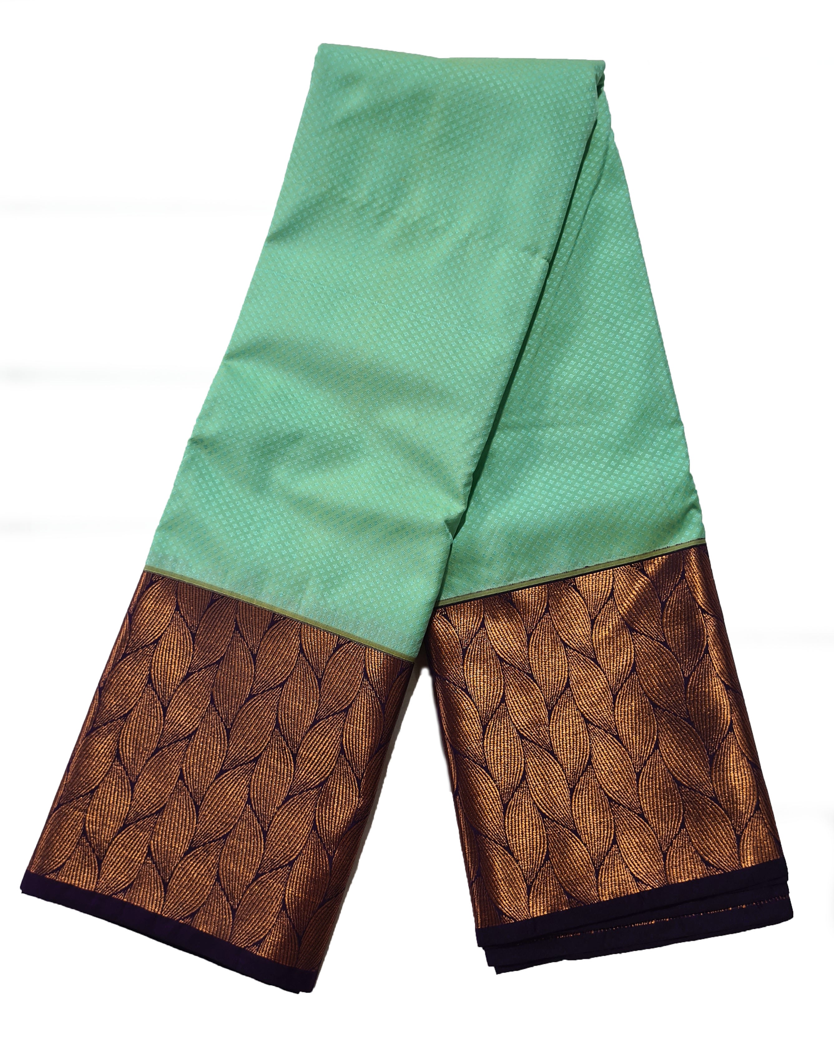 Kanchi Vegan Silk Saree With Contrast Blouse and Rich Jari Pallu