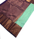 Kanchi Vegan Silk Saree With Contrast Blouse and Rich Jari Pallu