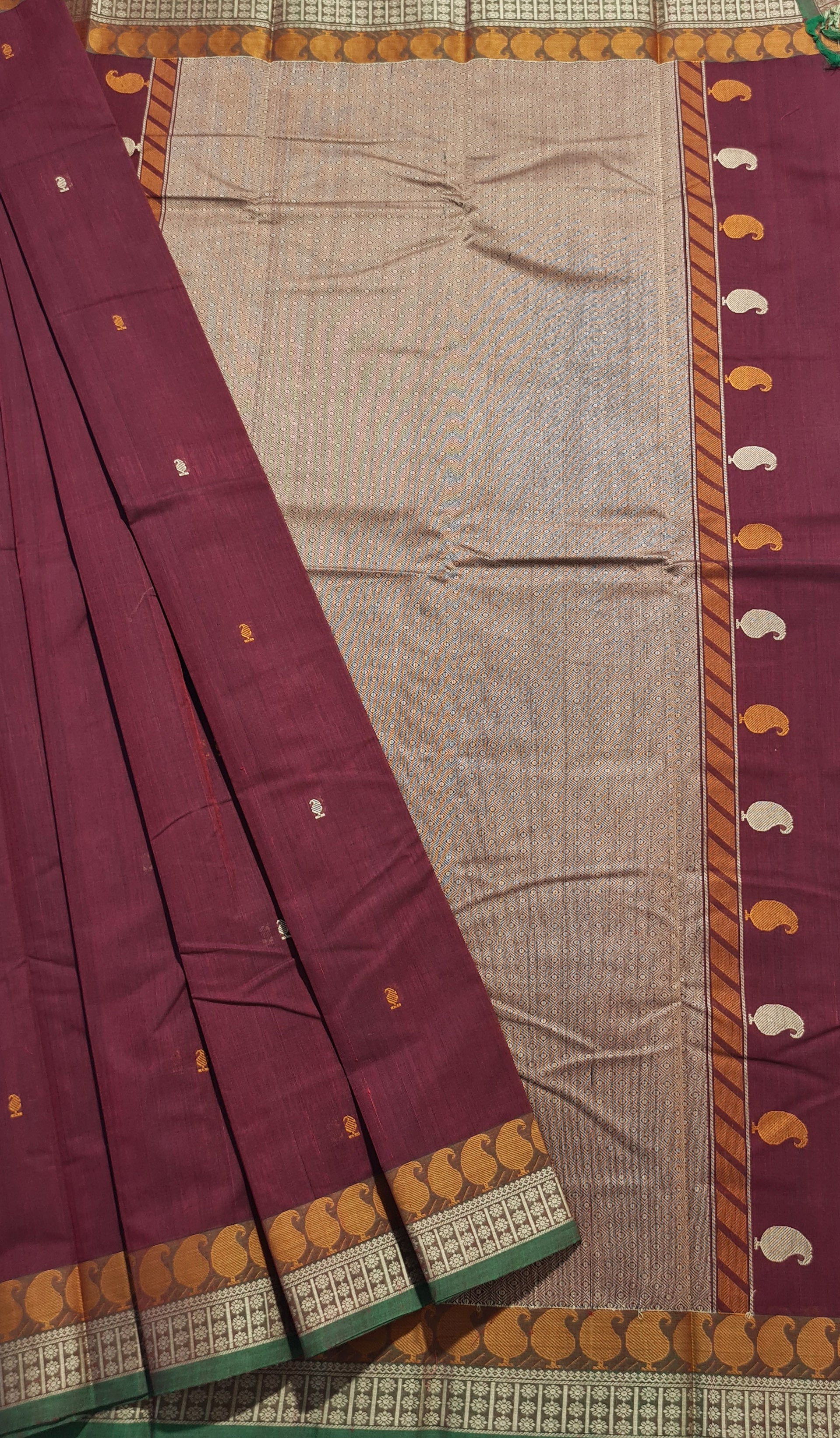 Kanchi  Rich cotton Saree with running blouse
