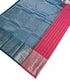 Kanchi Vegan Silk Saree With Contrast Blouse and Rich Jari Pallu