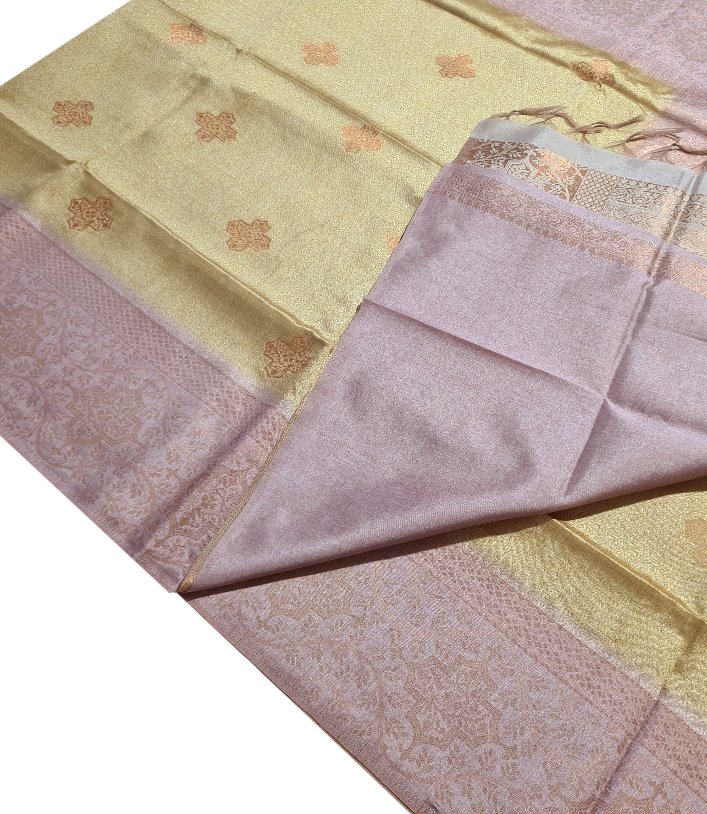 Semi Tussar Antic Design Sarees