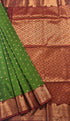 Kanchi Vegan Silk Saree With Contrast Blouse and Rich Jari Pallu