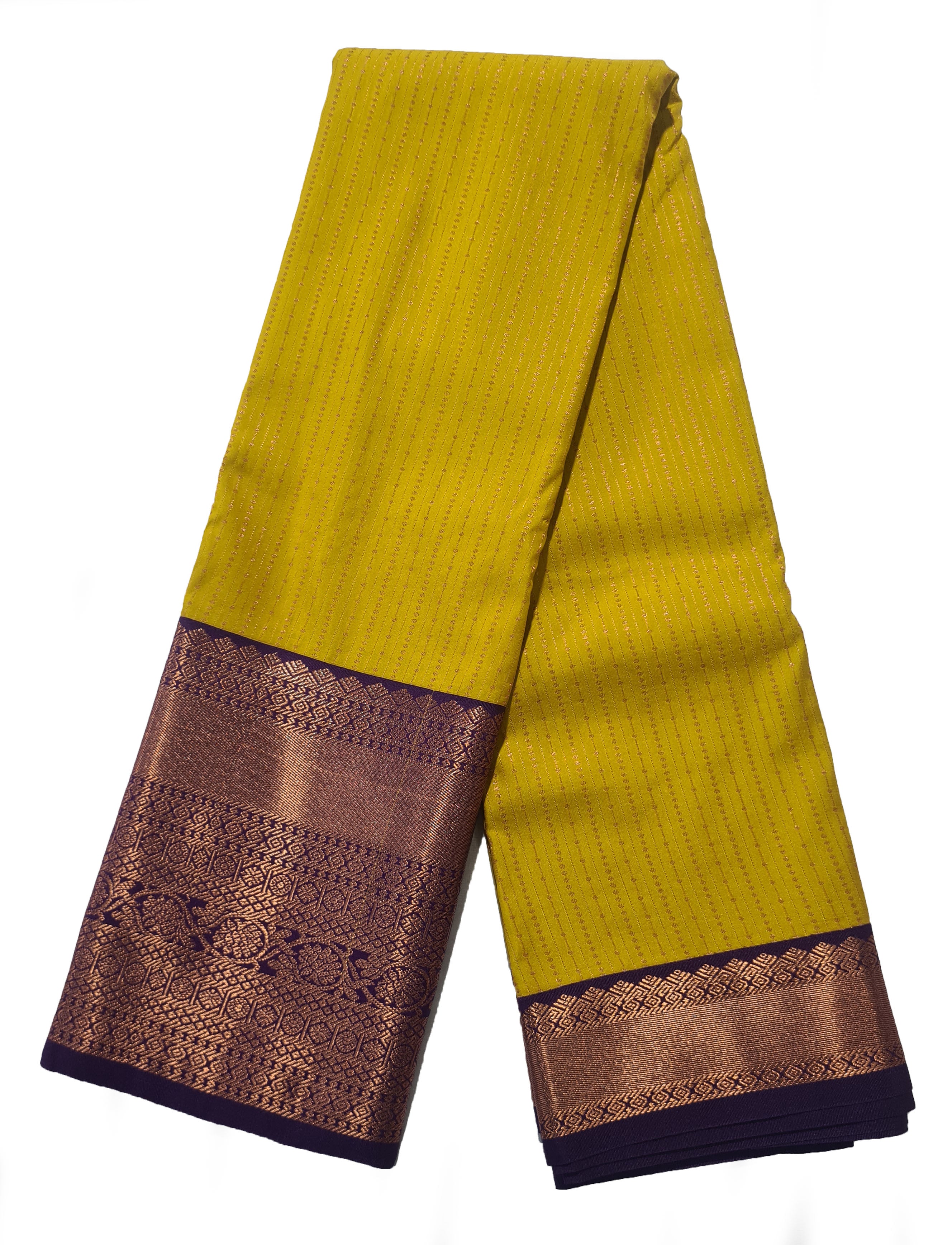 Kanchi Vegan Silk Saree With Contrast Blouse and Rich Jari Pallu
