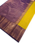 Kanchi Vegan Silk Saree With Contrast Blouse and Rich Jari Pallu