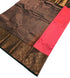 Kanchi Vegan Silk Saree With Contrast Blouse and Rich Jari Pallu