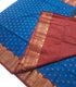 Kanchi Vegan Silk Saree With Contrast Blouse and Rich Jari Pallu