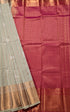 Kanchi Vegan Silk Saree With Contrast Blouse and Rich Jari Pallu