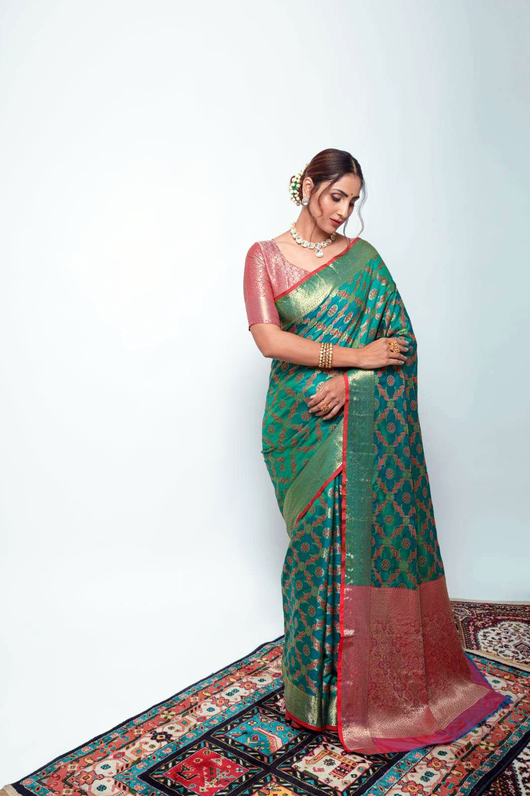 Rajpath Anika Soft Zari Weaving Silk Patola Fancy Saree Collection