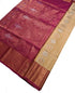 Kanchi Vegan Silk Saree With Contrast Blouse and Rich Jari Pallu